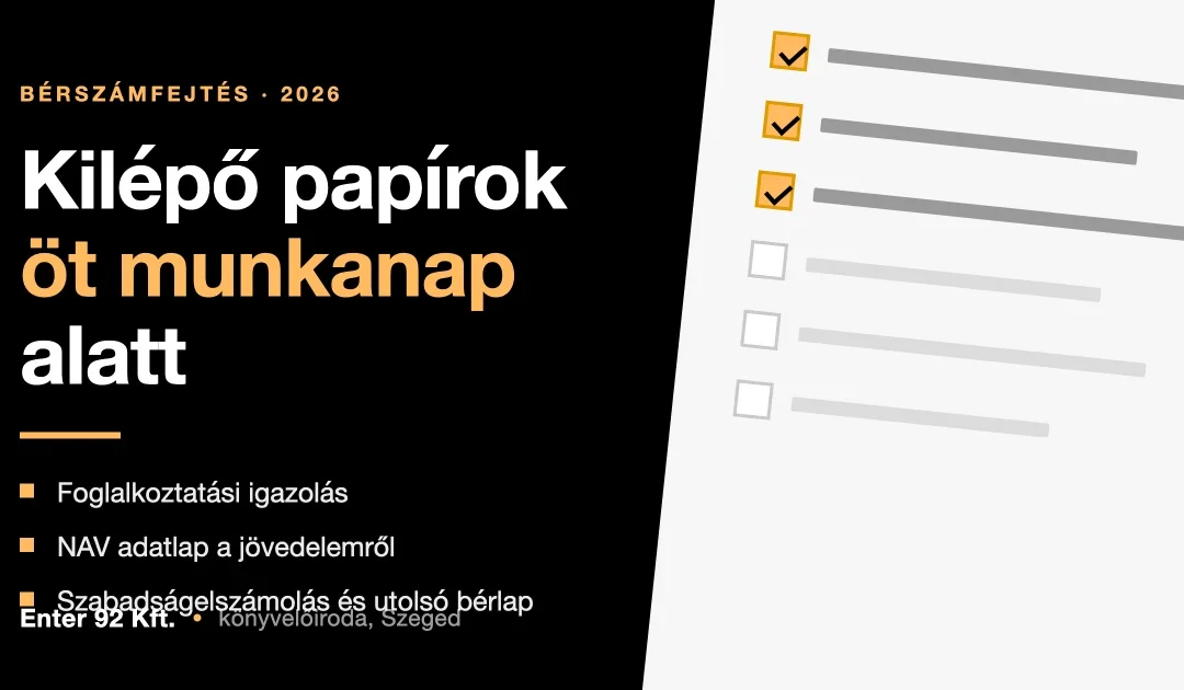 Kilépő papírok 2026: mit kell kiadni a munkavállalónak?